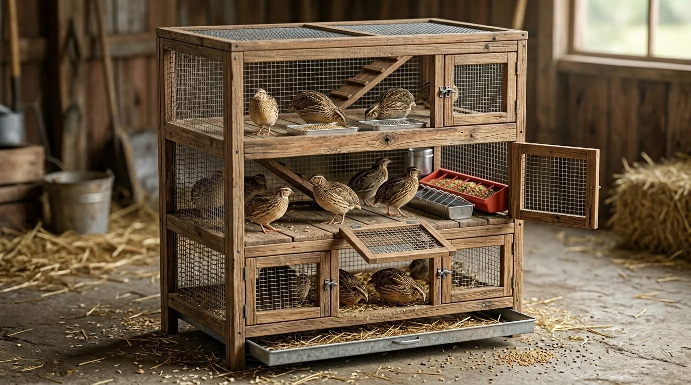 Compact Quail Pen Design